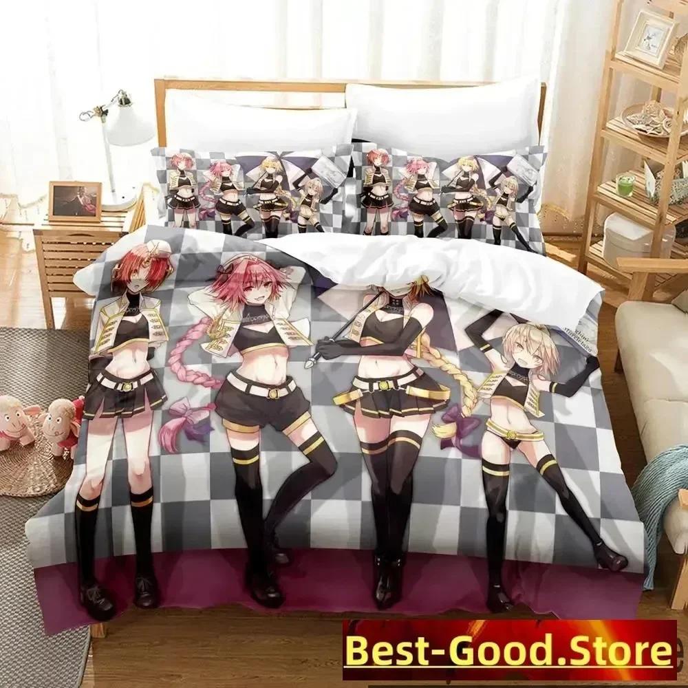 3D Print Fateapocrypha Astolfo Anime Bedding Set Duvet Cover Sheet Printed Pillowcase Bed Full Queen King Size Comforter Bedroom