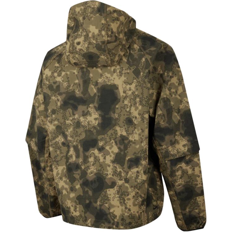 Nike Camouflage Atmungsaktive Locker Geschnittene Kapuzen-Sportjacke Herrenjacken HV0980-210
