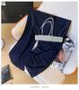 Plus Size Elastic Waist Wide-Leg High-Waisted Floor-Length Jeans for Women