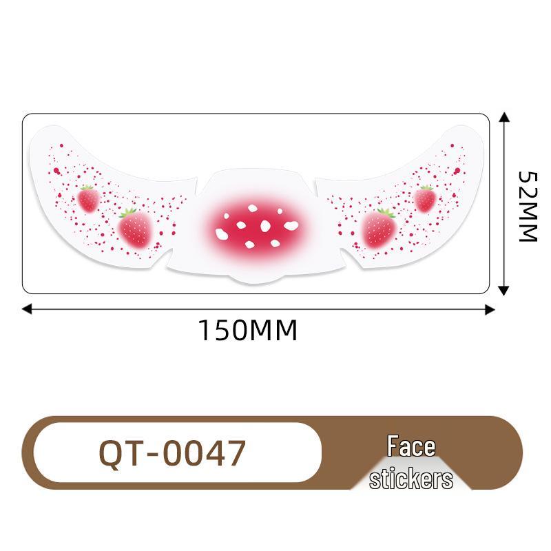 Christmas Butterfly & Flower Face Tattoo Stickers - Fresh European Style Freckle Designs for Parties