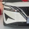 Front Bumper Wind Knif Cover Trim For Nissan Qashqai J12   2024 Carbon Fiber Car Front Fog Light Lamp Frame Accessories