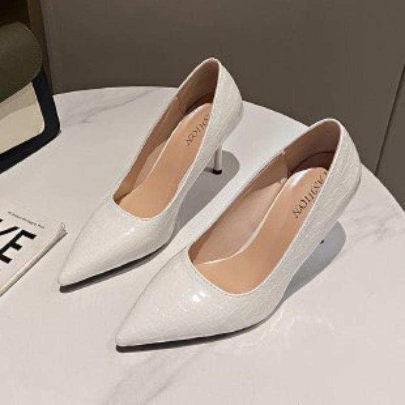 Mode 2025 Été Nouveaux Talons Hauts Pointus Sandales pour Femmes Chaussure Décolletée Décontractée Mode Élégante Robe Escarpins à Talons pour Dames