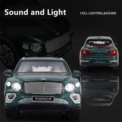 1:24 Bentayga SUV-Legierung Luxusautomodell Spielzeugauto aus Metalldruckguss Automodell Hochsimulationsmodell Sound- und Lichtkollektion Kinderjungengeschenk