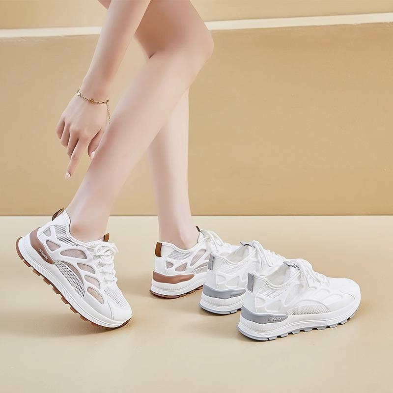 Student dad shoes women's new summer breathable mesh versatile thick-soled lightweight casual sports net shoes