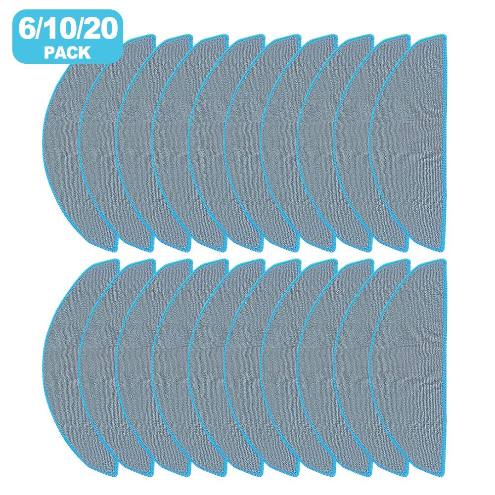 4/10/20 Pack For ILIFE V20 / For Vyzzle D10 Mop Cloths Compatible Microfiber Replacement Parts for Robot Vacuum
