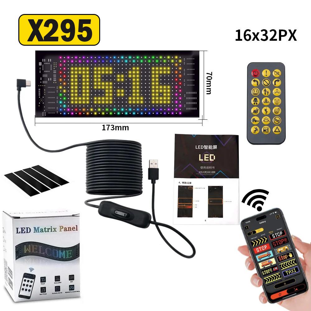 

Многоязычное приложение, программируемое DIY, прокручивающееся, рекламный знак, светодиодный экран автомобиля с дистанционным управлением, водонепроницаемая матричная пиксельная панель 5 В