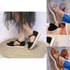 Elegant Women Tassel Round Toe Shoes Casual Flats With T-strap Gladiator Design