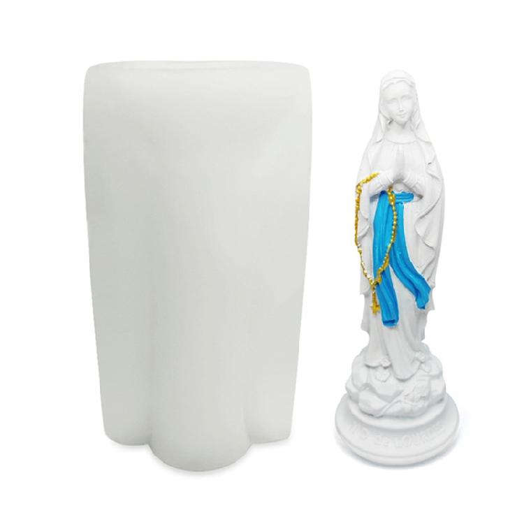 Virgin Mary Goddness Jesus Soap Mold Silicone Clay Mould Handmade Mould