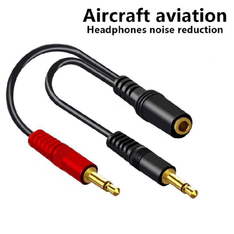3.5mm Y Splitter Cable Female to Two Male Sound Cable for Headphones and Microphones