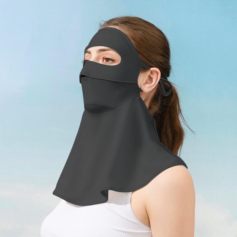 Women's Spring Summer Ice Silk Sun Protection Face Mask UV Protection Neck Cover Full Face Balaclava