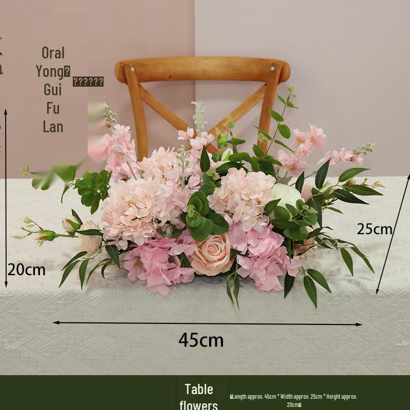 Pastorales Seidenblumenarrangement für Wohnzimmer oder Esstisch-Dekoration