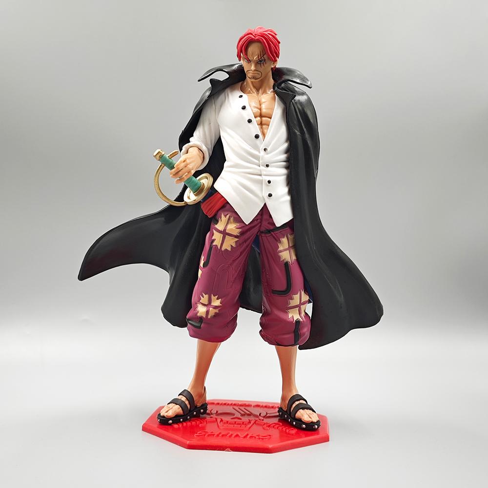 24.5cm/9.65in Anime Figure Shanks Action Figures Pvc Statue Collection Model Toys Gifts ONE PIECE Articulated Poseable Collectible Detailed Movable