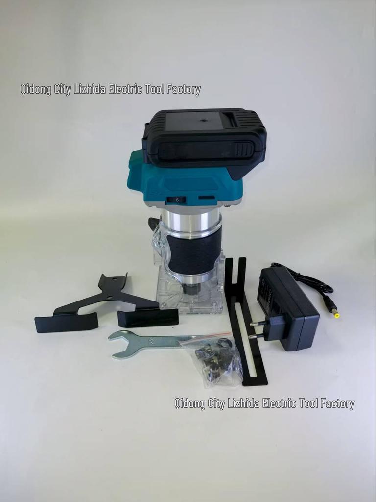 Brushless Lithium Trimmer & Engraving Wood Router: Multifunctional Electric Tool for Slotting, Milling, and Grooving.