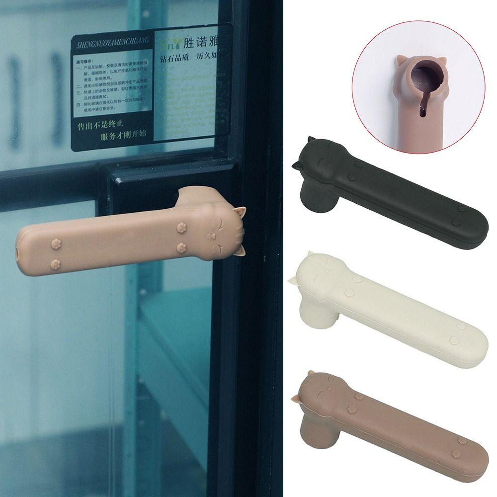 Cartoon Cat Door Handle Cover Anti-collision Kids Safety Doorknob Protector for Home