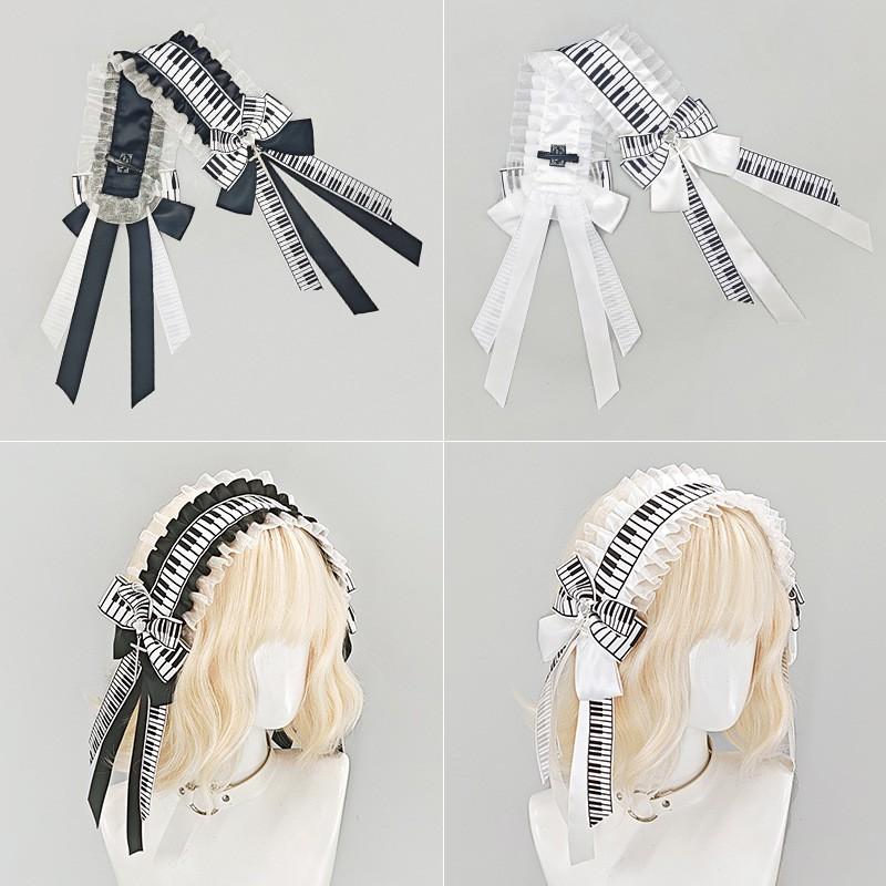 Handmade Lace Hair Band Lolita Cosplay Girl Y2K Soft Girly Headband With Bow Womens Wide Headwear Accessory