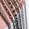 2meter 1meter Black Plated Chain for Men Punk Jewelry Making Necklace Stainless Steel Trend Link Chain Chunky Chain DIY Bracelet