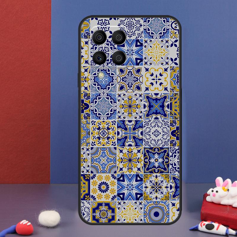 Boho Tile Mosaic Aesthetic Case For Samsung Galaxy M13 M53 M06 M16 M31 M11 M35 M55 M15 M56 M36 M12 M32 M52 M14 M34 M54