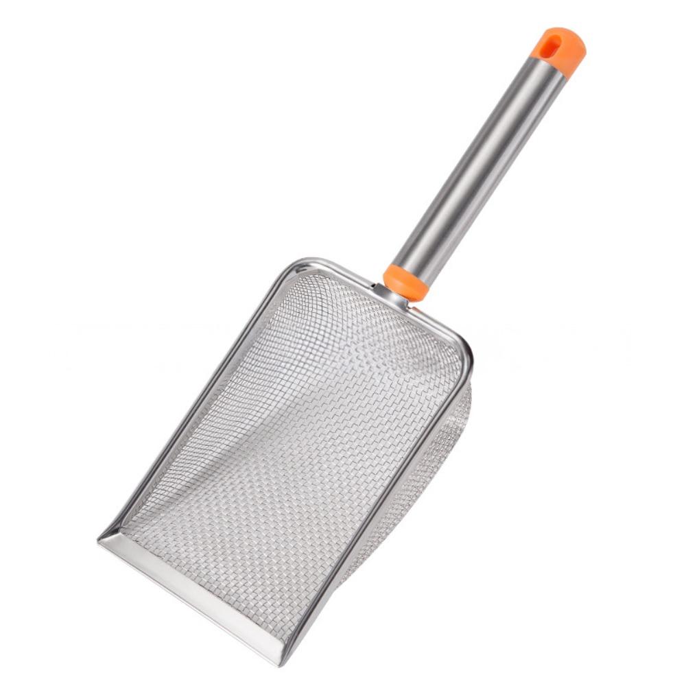 Convenient Stainless Steel Cat Litter Scoop Hanging Hole Leak Fast Cat Litter Sifter Long Handle Pet Cleanning Tool Hamsters