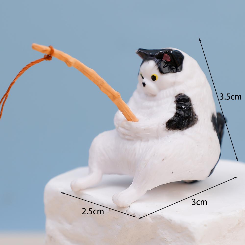 Ornamente Pisică Pescuit Ornamente Auto Consola Centrală Bord Auto Oglindă Retrovizoare Decor Ornament Rășină Accesorii Decor Interior Auto