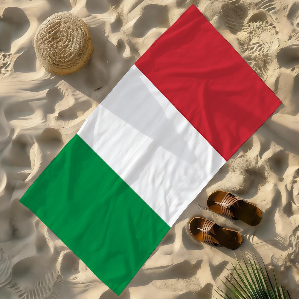 Flagge von Italien Handtuch Weich Leicht Anti-Sand Großes Strandtuch Schnelltrocknend Bad Sport Familie