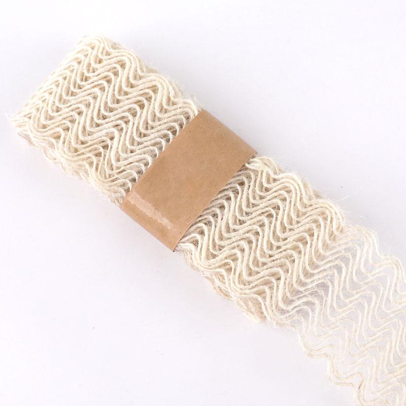 Lace Linen Roll Lace Hemp Rope Glass Bottle Decorative Rope Handmade Diy Material Weaving Wide Flat Hemp Weaving