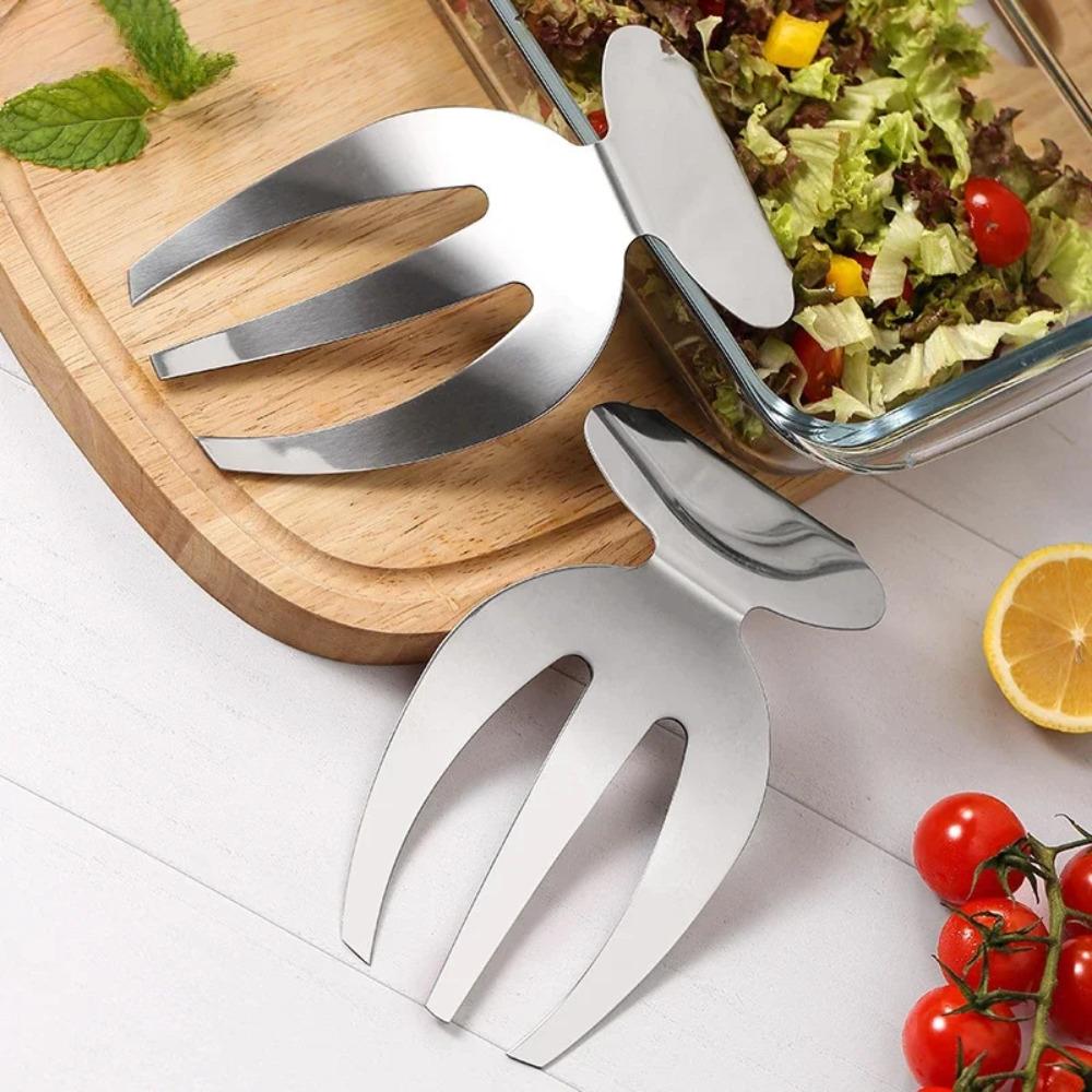 Stainless Steel Fruit Salad Mixer Salad Tool Three-finger Creative Salad Fork Claw Kitchen Gadget
