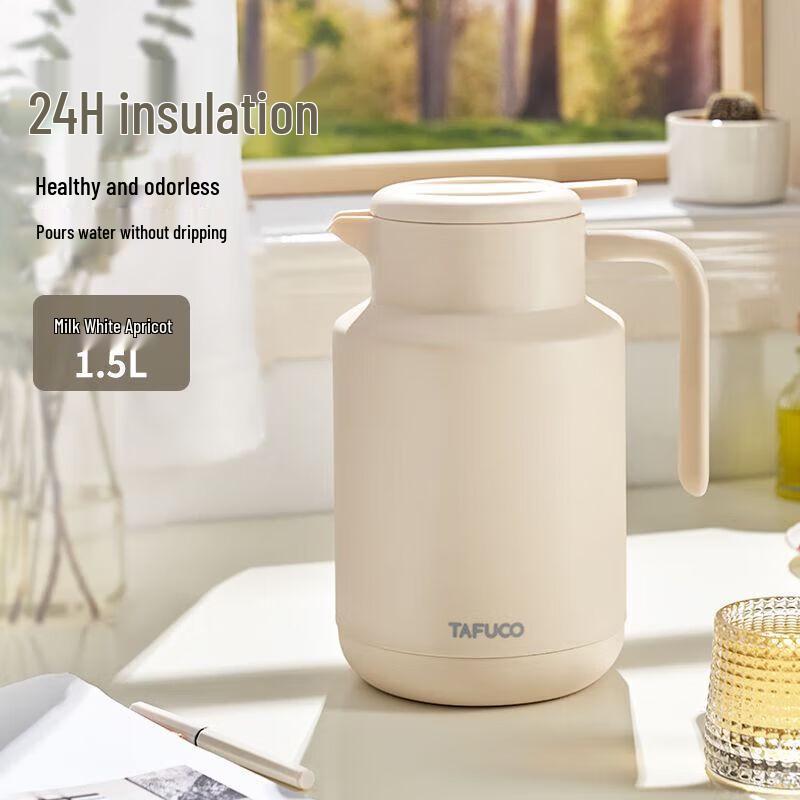 

TAFUCO T1643 Glass Liner Desktop Thermos Bottle