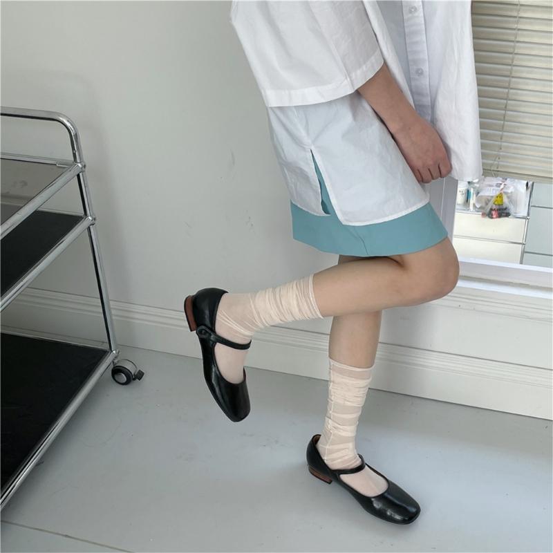 Womens Summer Solid Color Lacy Sock Sweet Daily Jokers Stocking Winter Long Casual Legwarmers for Daily School Office