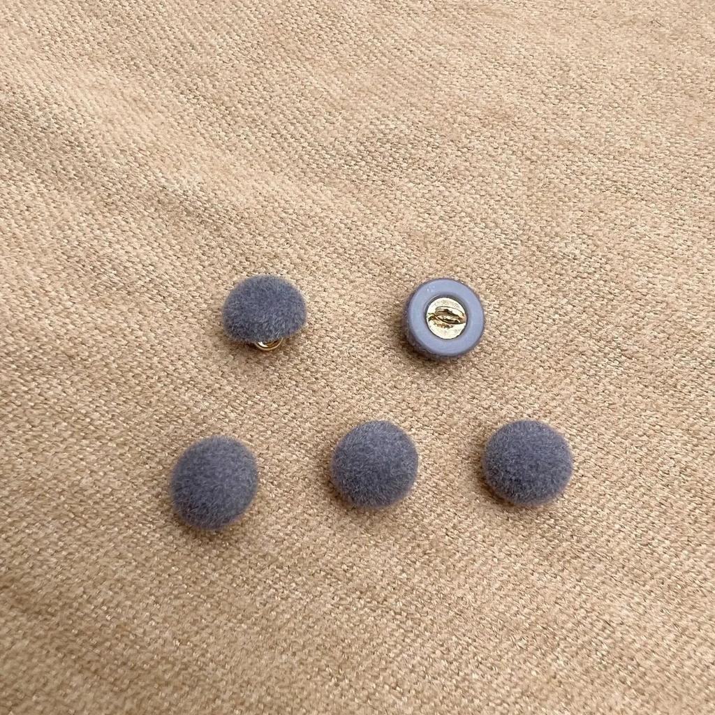 10pcs/lot Beautiful Pile Coating Buttons 10mm Small Mushroom Plastic Shank Button Winter Clothes Sewing Accessories