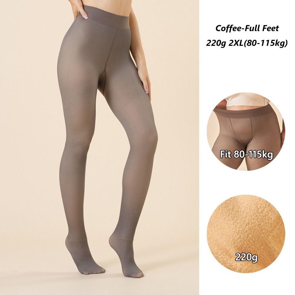 Thick Fake Translucent Leggings High Waist Thermal Stockings Winter Warm Pantyhose for Women
