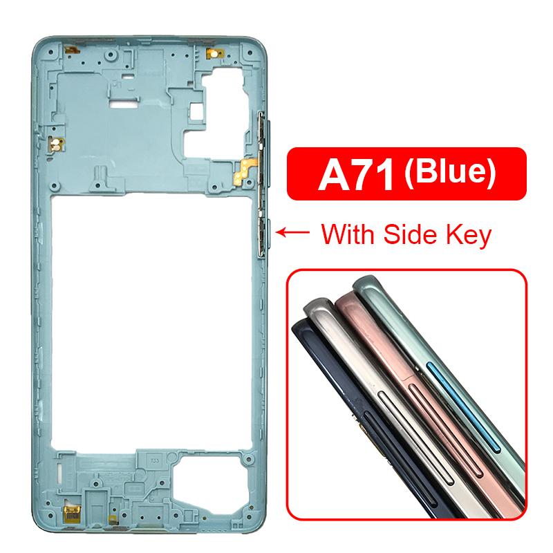 A71 Middle Frame For Samsung Galaxy A71 2020 A715 A715F Housing Middle Frame+Battery Cover Rear Housing Back Case +SIM Card