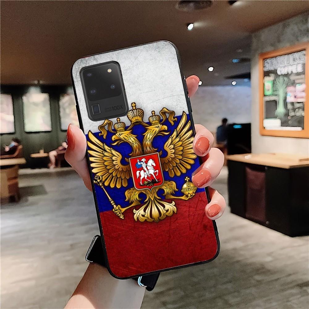 Russia Coat Of Arms Eagle Flag Phone Case For Samsung S 9 10 20 21 22 23 30 23plus lite Ultra FE S10lite Fundas