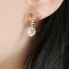 Earrings Bowknot Faux Pearl Design Beautiful Alloy Jewelry Gift Ear Stud for Party
