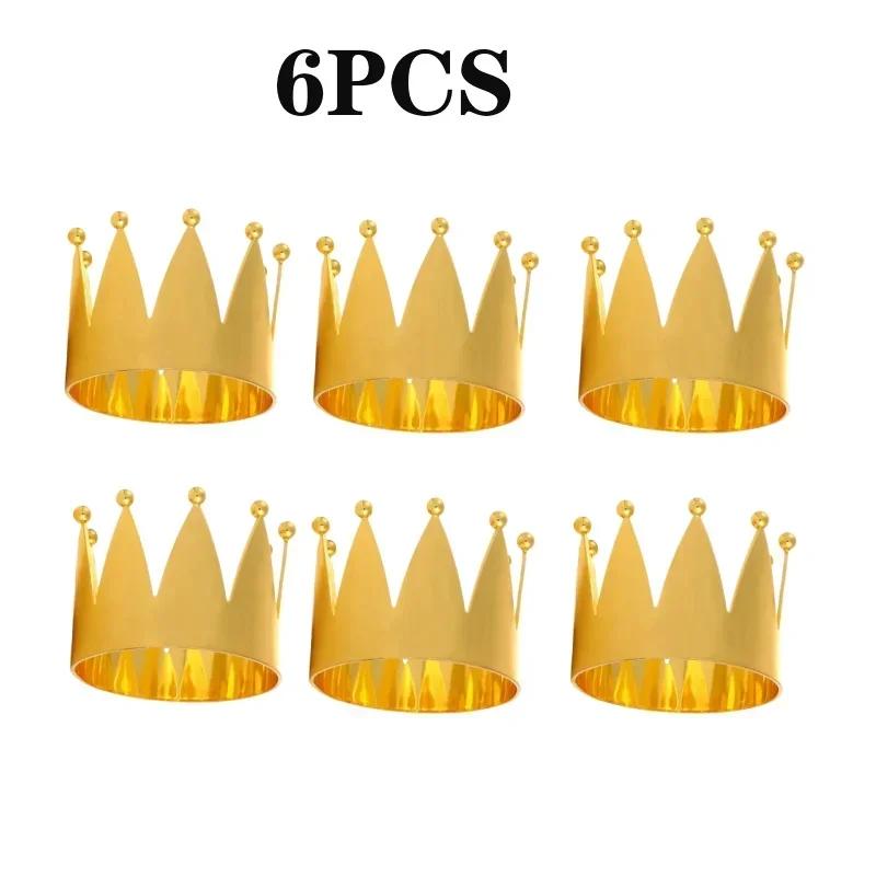 96PCS Crown Napkin Ring Holiday Napkin Ring Gold Napkin Clasp Mini Crown Gold Delicate Ring Edge Cutlery Stainless Steel Banquet