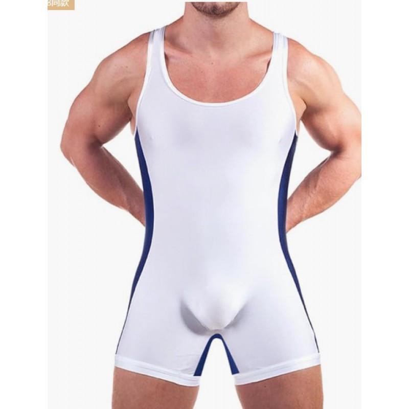 Mens Wrestling Singlet Compression Athletic Bodysuit MMA Boxing Triathlon Powerlifting Gym Fitness