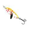 4CM/5G Spinner Blade Lure with Hook Double-sided Reflective Hard Metal Spoon Spinnerbait Rotating Sequin Lure Saltwater Freshwater Walleye Bass