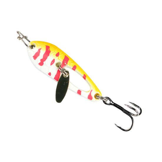 4CM/5G Spinner Blade Lure with Hook Double-sided Reflective Hard Metal Spoon Spinnerbait Rotating Sequin Lure Saltwater Freshwater Walleye Bass
