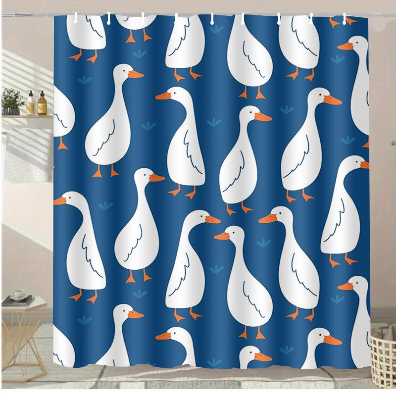 Close-Up Of The Sunflower Washable Dirt-Resistant Shower Curtain Shower Head Waterproof Polyester Bath Curtain For Home Decor
