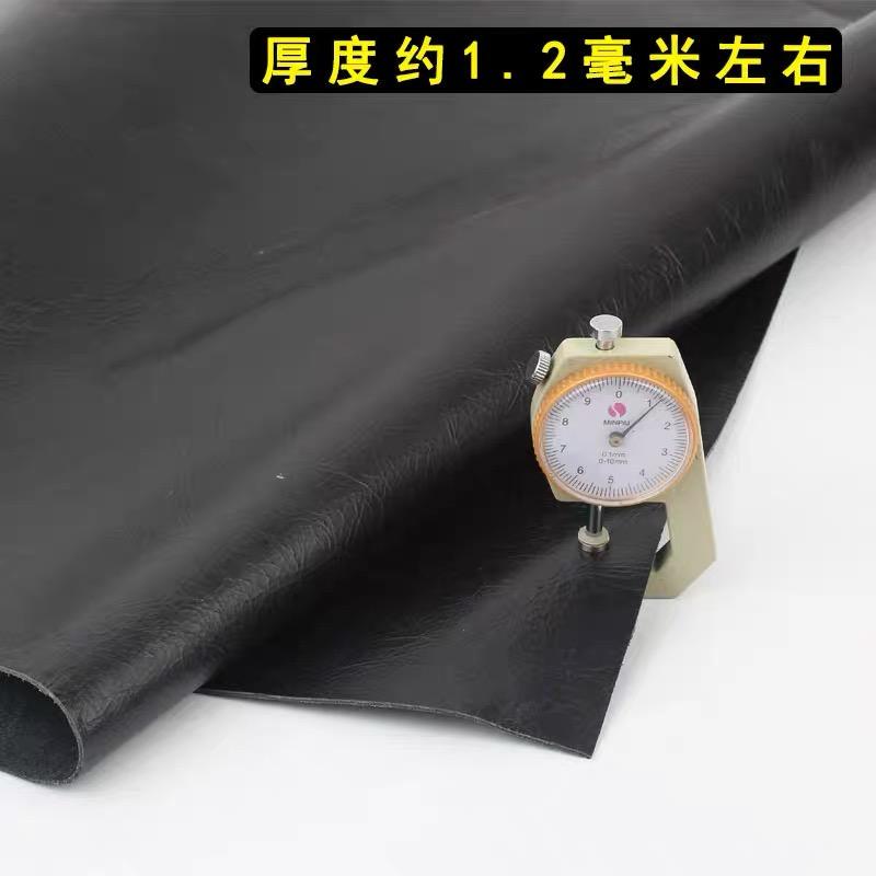 

Black oil wax leather material 1.2mm thin leather head layer cowhide leather European furniture sofa headboard dining chair stoo 20x30cm