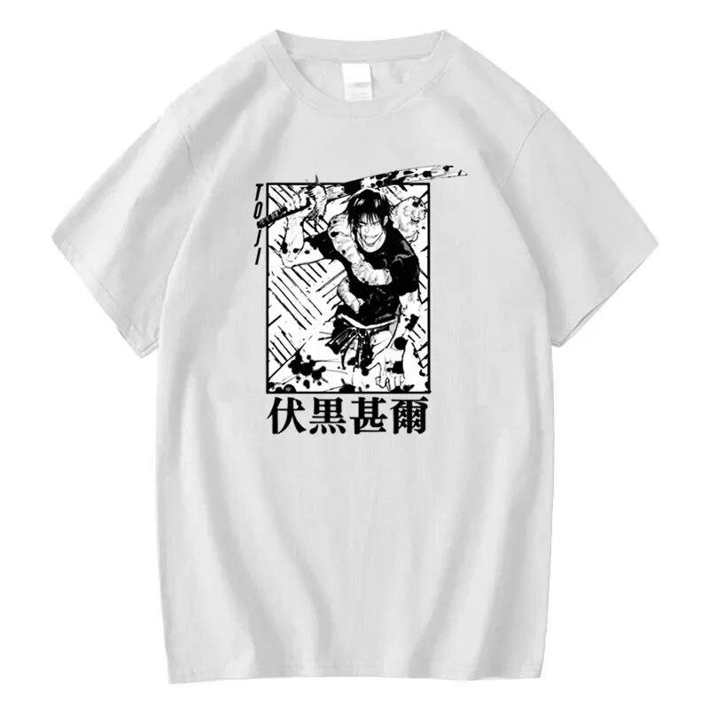 

Футболка с рисунком Jujutsu Kaisen, топ в стиле японского аниме, хип-хоп, футболка унисекс, одежда унисекс, футболка с короткими рукавами в стиле Тодзи Фусигуро 4XL