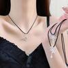 Sophisticated Alloy Butterfly Necklace Stylish Pull String Neckchain Adjustable Rope Chain Choker Stylish Clavicle Chain