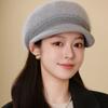 New Woman Winter Warm Hat Plush Fur Lined Warm Cap For Women Casual Rabbit Fur Blend Hat Streetwear Outdoor Fashion Knitted Hat