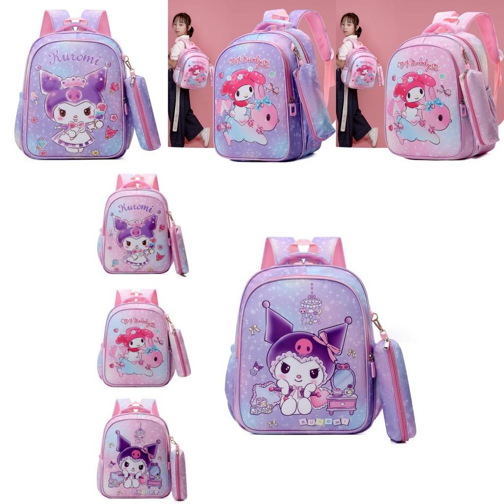 Adorable Cartoon Nylon Backpack For Kids School Outdoor Fun Cute Design