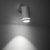 White GU10 ceiling lamp. Single surface-mounted spotlight with movable spotlight.