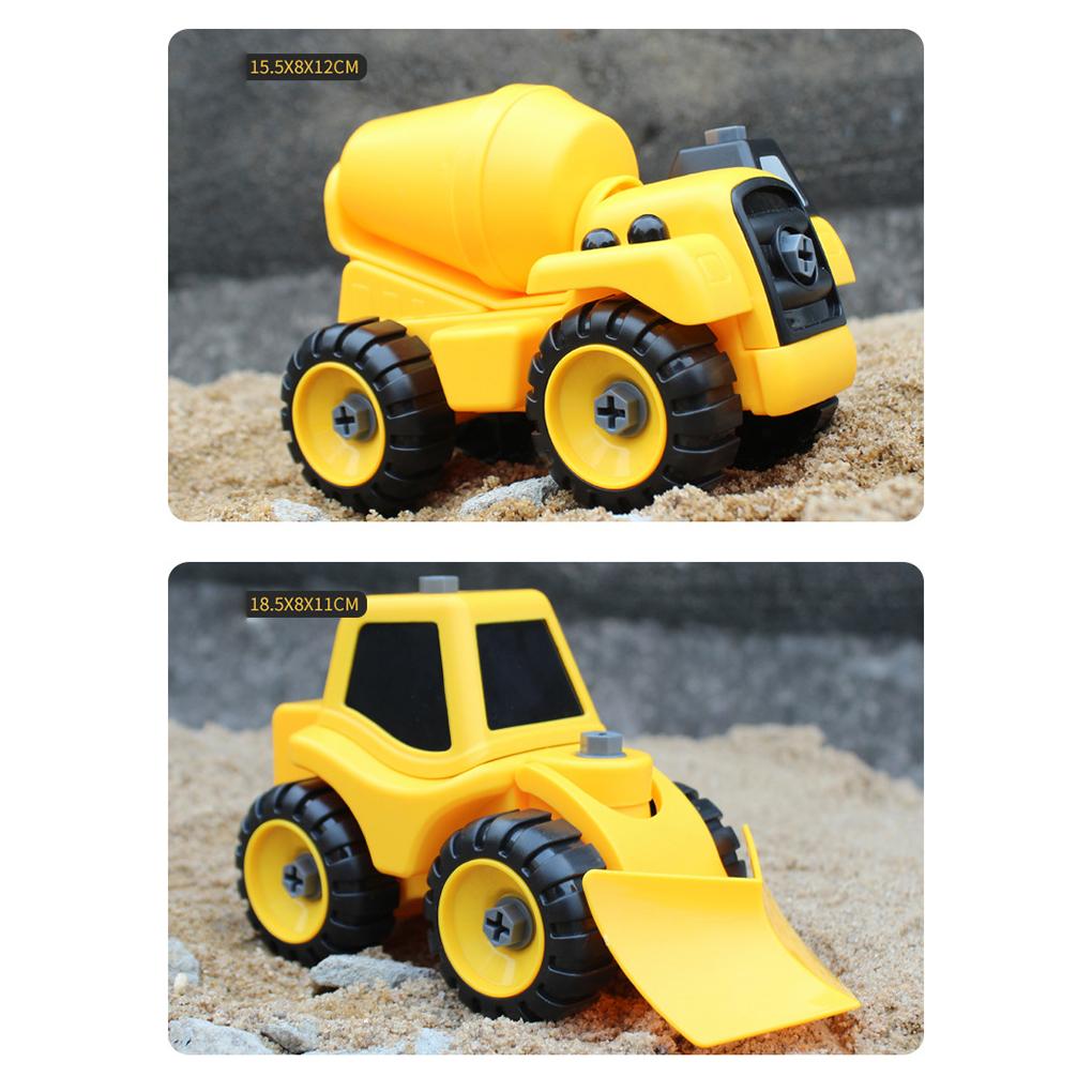 Children Detachable ABS Truck Toy DIY Assemble Construction Vehicle Model Boys Birthday Holiday Gift