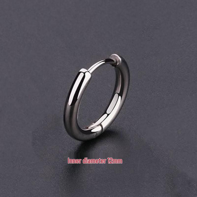 Trendy Titanium Steel Stud Earrings for Men & Women - Cool Punk Hip Hop Style, Minimalist Versatile Street Jewelry