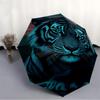 1pc Tiger, Wildlife Automatic Folding Umbrella - Compact Travel Umbrella with Auto Open/Close 8-Rib Heavy-Duty Shaft for Women/Men -l063