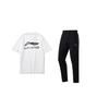Li Ning Round Neck Short Sleeve T-Shirt And Straight Leg Pants Casual Sports Suit Men Suit AHST471-1+AYKS487-1