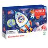 Puzzle Wyprawa W Kosmos 30 Elementów Kolorowa Układanka Dla Najmłodszych