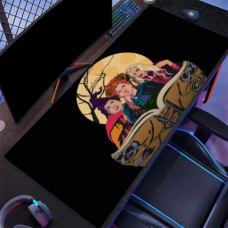 Hocus Pocus Cartoon Mouse Pad, Large Gaming Desk Mat, Non-slip XXL Mousepad for Laptop & Tablet, Mini PC Playmat with Stitched Edges